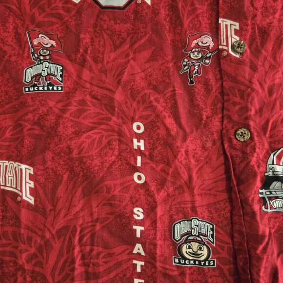 Rayn Spooner Ohio State Shirt Mens XL Buckeyes OSU Hawaiian Brutus Football - Picture 4 of 9